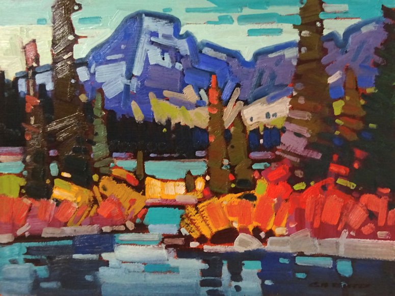 Image of art work “Bow Backwater Mt Simpson”