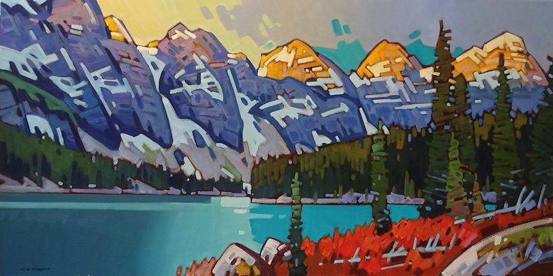 Image of art work “Beautiful Dawn Moraine Lake”