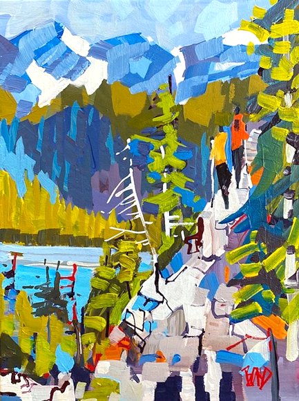 Image of art work “Hiking the Rockies”