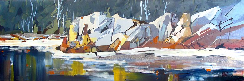 Image of art work “The Rocky Edge of Calvert Island”
