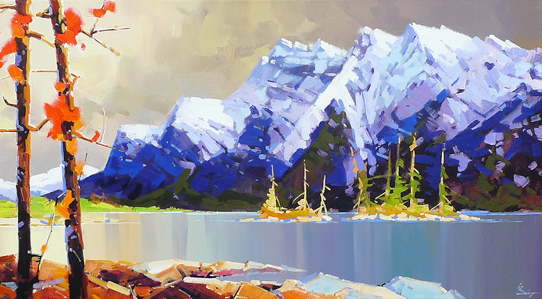 Image of art work “October Light Lake Minnewanka”