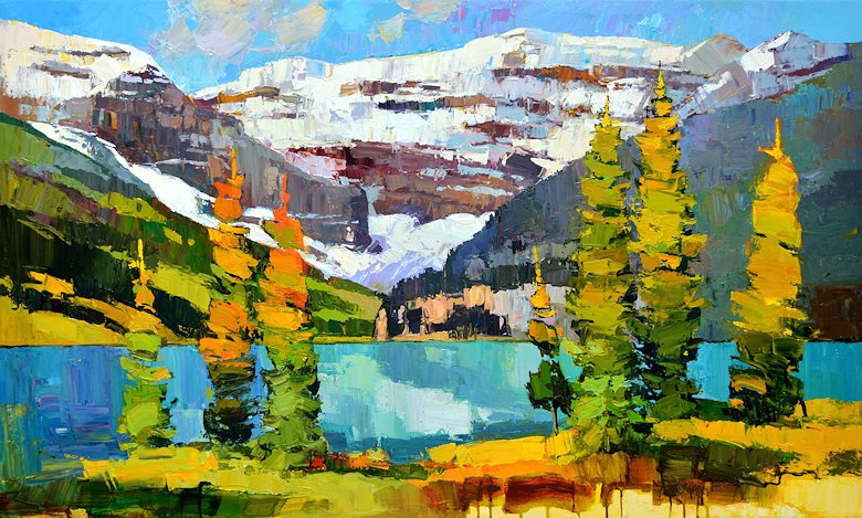 Image of art work “Afternoon Light on Lake Louise”