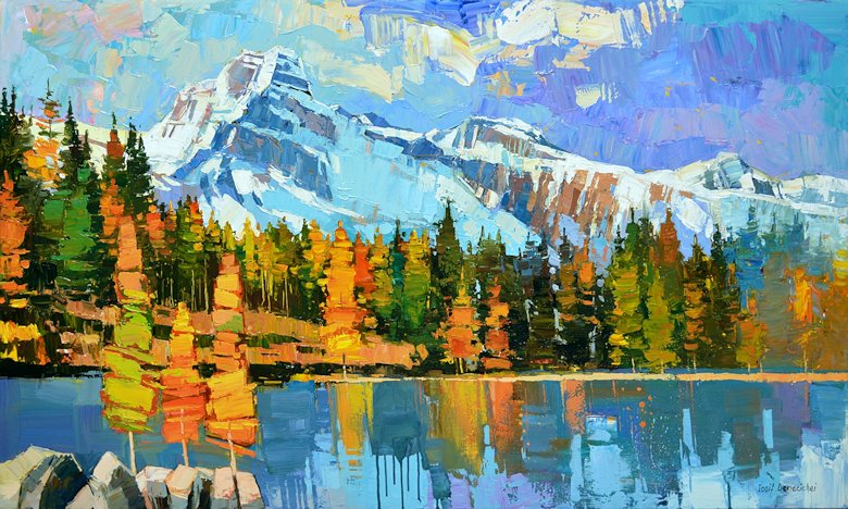 Image of art work “Hungabee Lake”