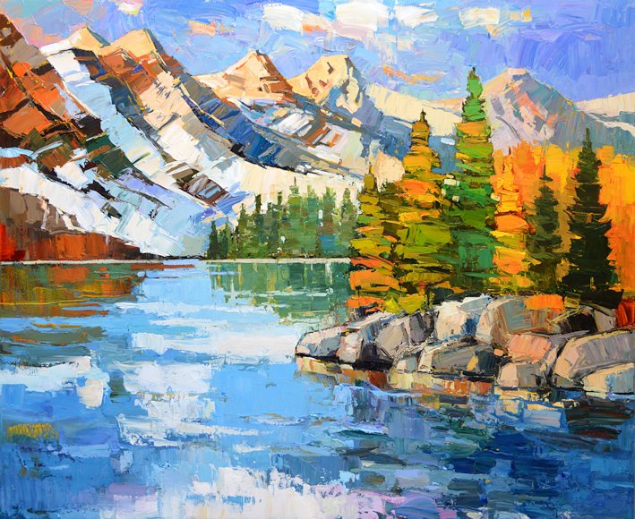 Image of art work “Moraine Lake in Autumn”