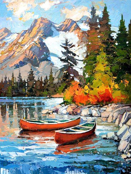 Image of art work “Serenity in the Canadian Rockies”