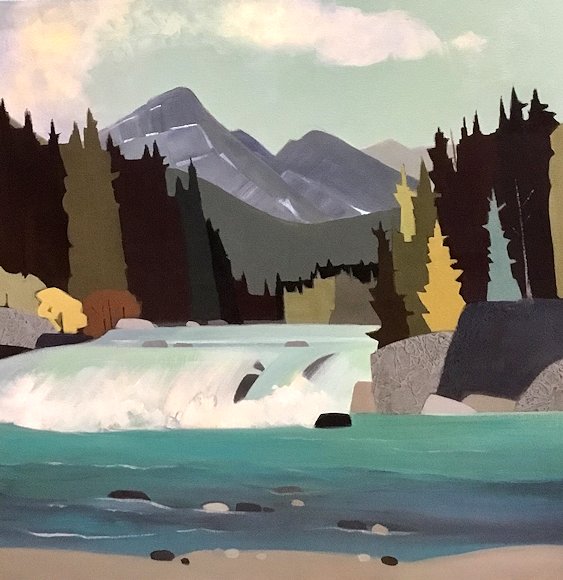 Image of art work “Bow Falls (Banff, AB)”