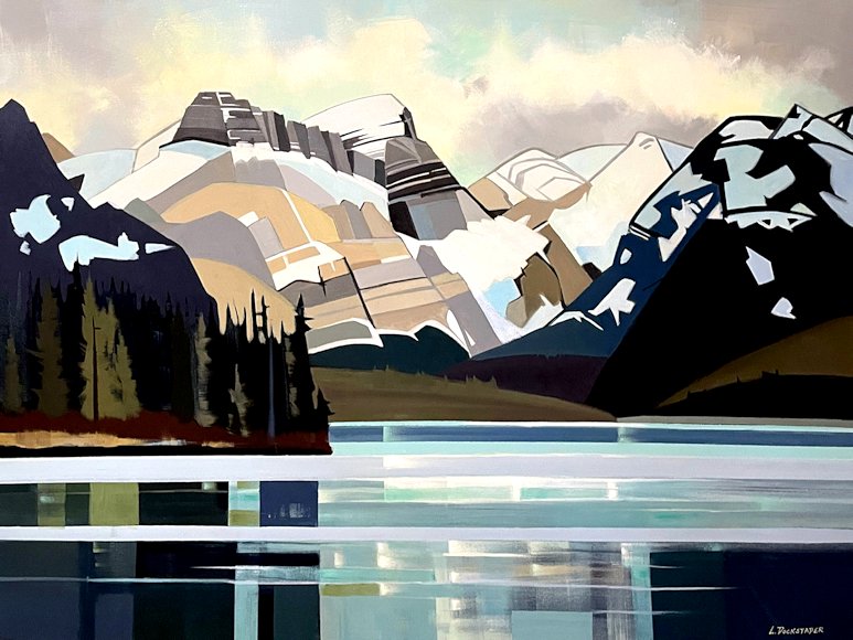 Image of art work “Hall of the Gods, Maligne Lake”