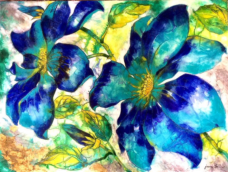 Image of art work “Blue Sky Clematite”