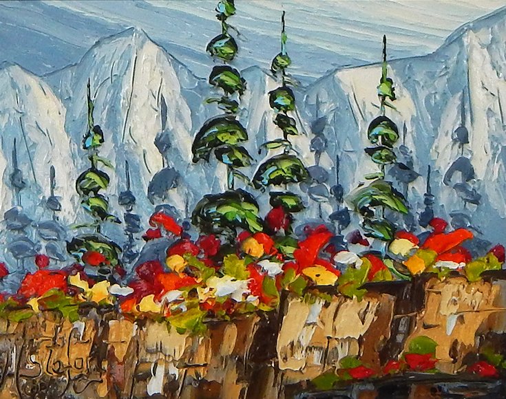 Image of art work “Rockies Inspired, Snowy Mountain Peaks”