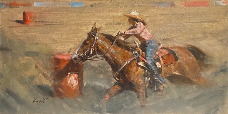 Image of art work &ldquo;Barrel Racing&rdquo;