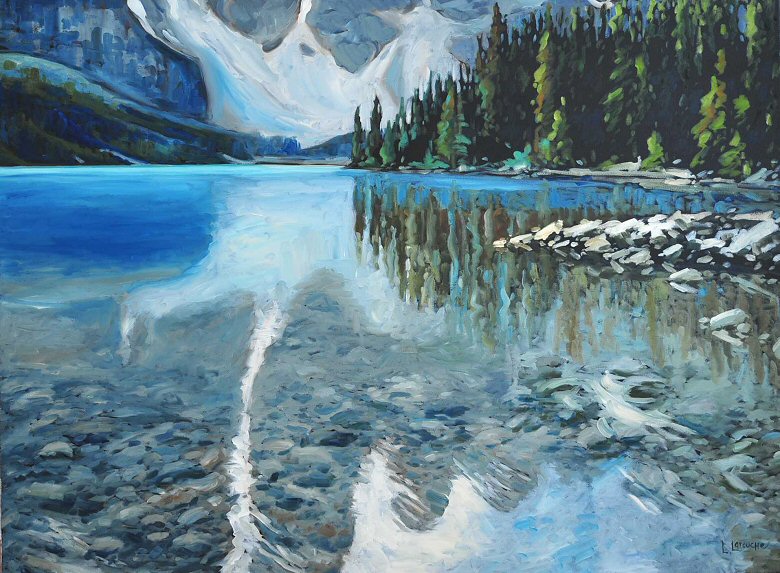 Image of art work “Morning Reflections on Moraine Lake”