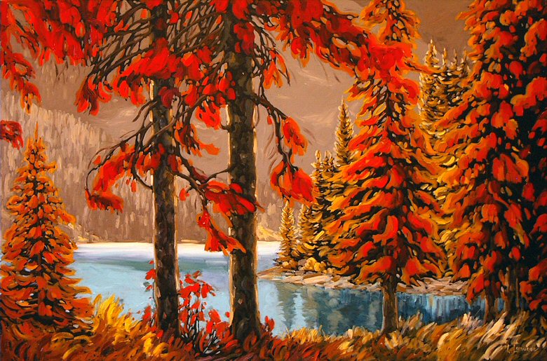 Image of art work “Discovering Lake Moraine”