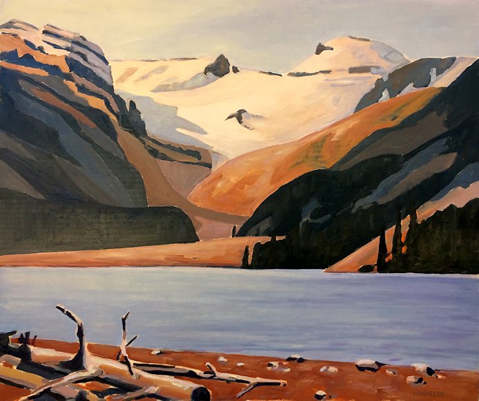 Image of art work “Peyto Lake and Glacier”