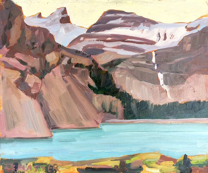 Image of art work “Bow Lake (on location study)”