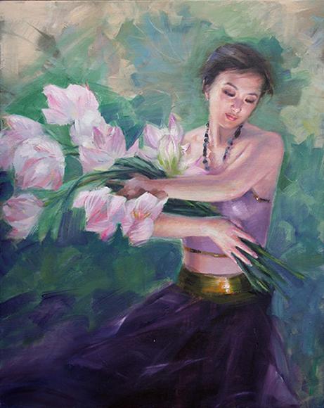 Image of art work &ldquo;Gathered Lotus&rdquo;