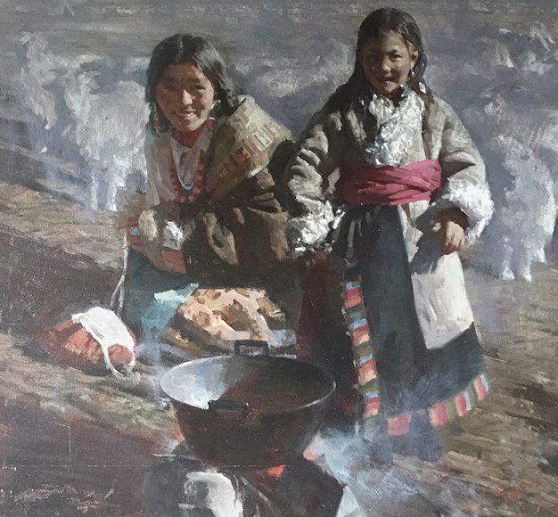 Image of art work “Tibetan Memory (Mother and Girl)”