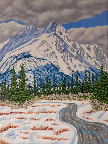 Image of art work &ldquo;Snow Clouds Over Mt. Shark&rdquo;