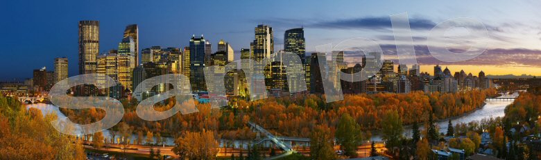 Image of art work “Calgary Fall Twilight (Limited Edition of 500)”