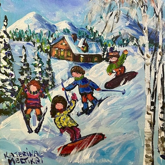 Image of art work “Down the Slopes”