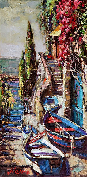 Image of art work “Riomaggiore Boats”