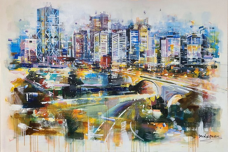 Image of art work “Bridging the Gap (Bow River - Calgary)”