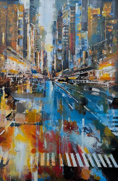 Image of art work “Crossing Paths I”