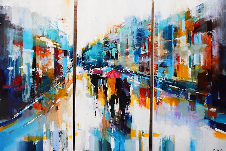 Image of art work “Summer Showers (triptych)”