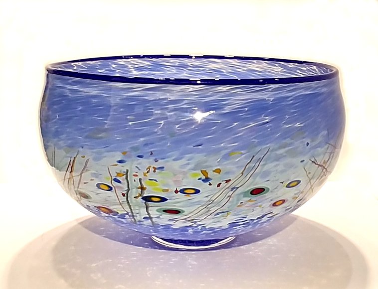 Image of art work “Blue Murrini Footed Bowl”
