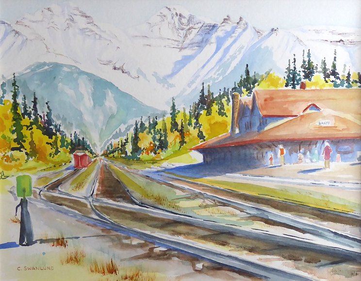 Image of art work “Arriving in Banff”
