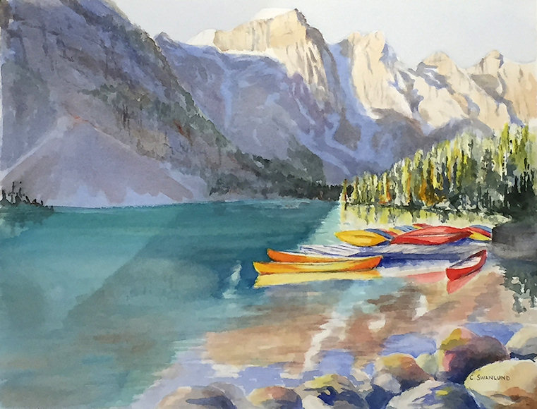 Image of art work “Awaiting the Warmth at Morraine Lake”