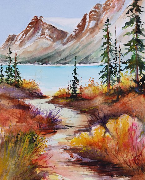 Image of art work “Colourful Bow Lake”