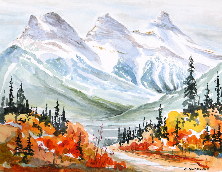 Image of art work “Hiking into Canmore”