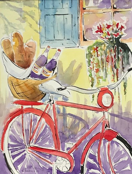 Image of art work “Red Delivery Bike”