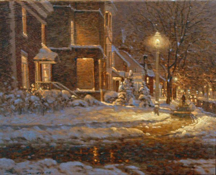 Image of art work &ldquo;Winter Night in Montreal&rdquo;