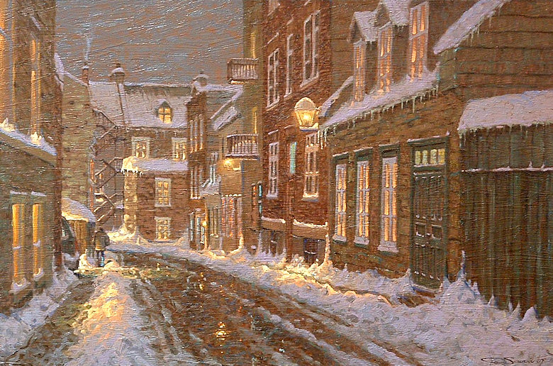 Image of art work &ldquo;Nocturne, Vieux Quebec&rdquo;