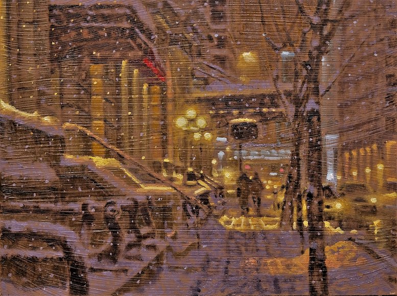 Image of art work “Snowy Night in Calgary”