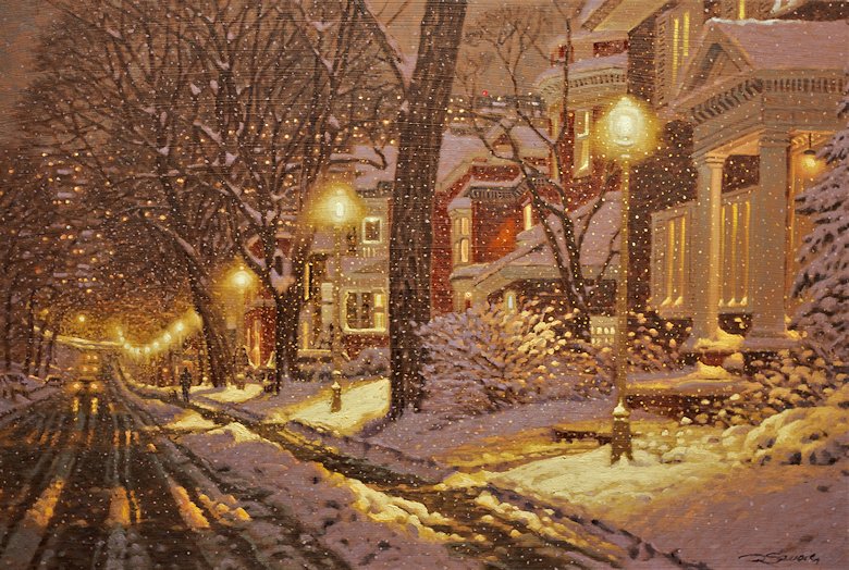 Image of art work &ldquo;Wet Snow Falling on Westmount&rdquo;