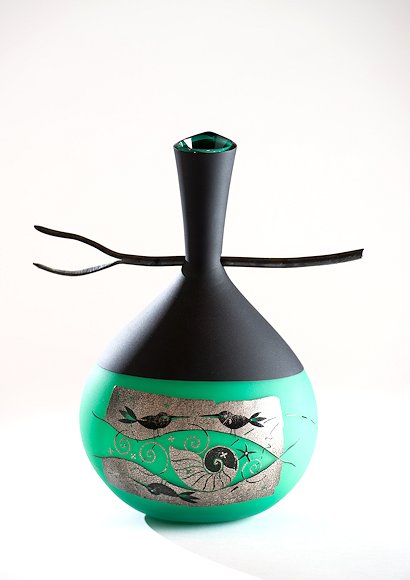 Image of art work “Twig Vase (Green)”
