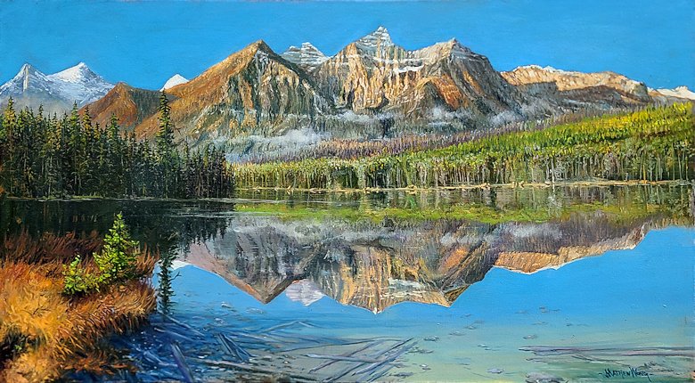 Image of art work “Autumn Grace (Herbert Lake, Banff)”