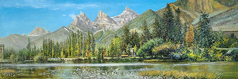 Image of art work “Spring Fever (Three Sisters, Canmore Town)”