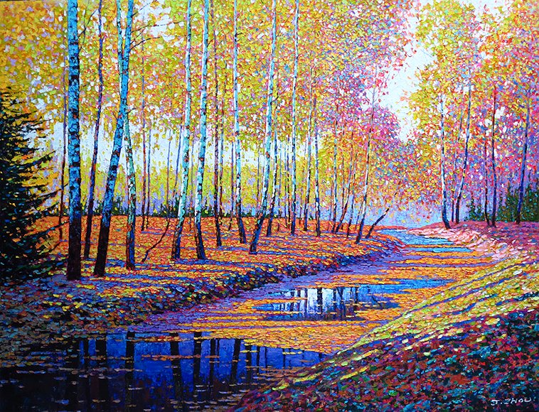 Image of art work “Birches on the River”