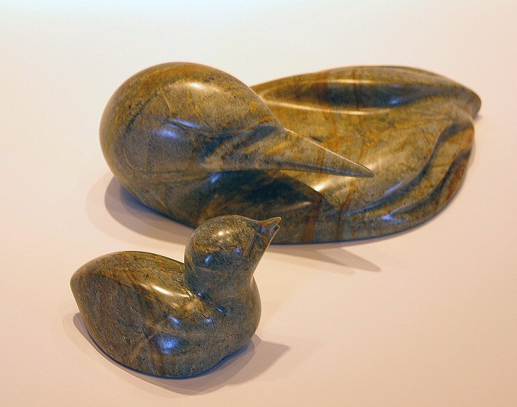 Image of art work &ldquo;Loon and Baby&rdquo;