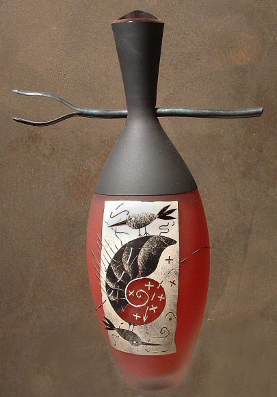 Image of art work &ldquo;Red Twig Vessel&rdquo;