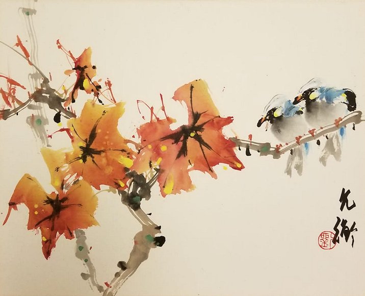 Image of art work “Birds and Maple”